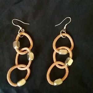 Unique Leather rings Earrings